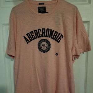 Men's XXL NWT Abercrombie Pink Logo Tshirt